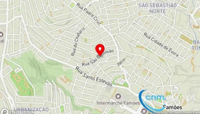 mapa de Ponto CTT Correios em Famões