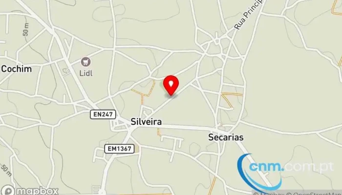 mapa de Ponto CTT Correios em Silveira