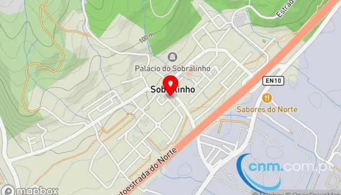 mapa de Ponto CTT Correios em Sobralinho
