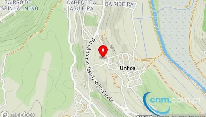 mapa de Ponto CTT Correios em Unhos