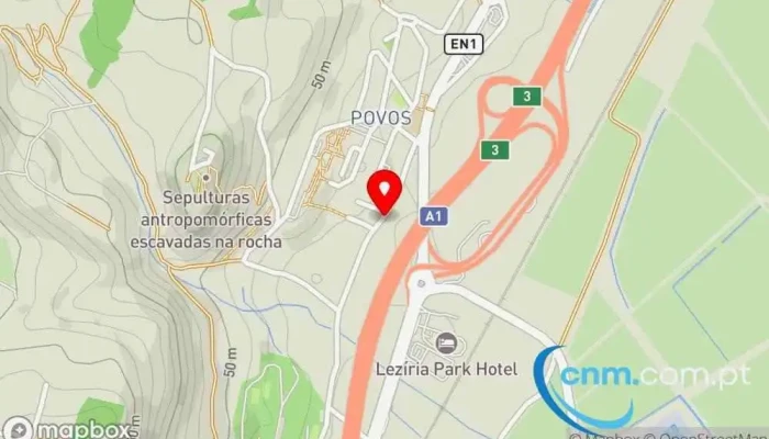 mapa de Ponto CTT Correios em Vila Franca de Xira