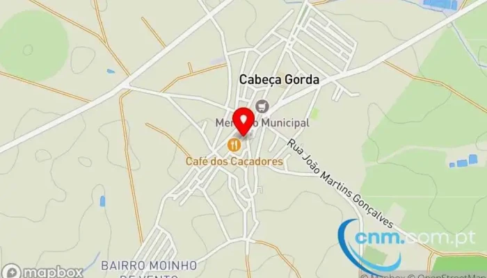 mapa de Ponto CTT Correios em Cabeça Gorda