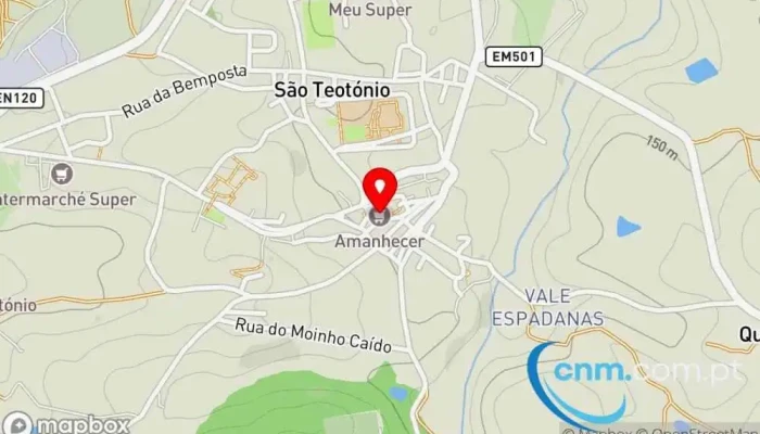 mapa de Ponto CTT Correios em S.Teotónio