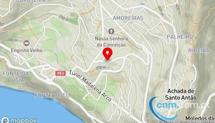mapa de Ponto CTT Correios em Arco da Calheta