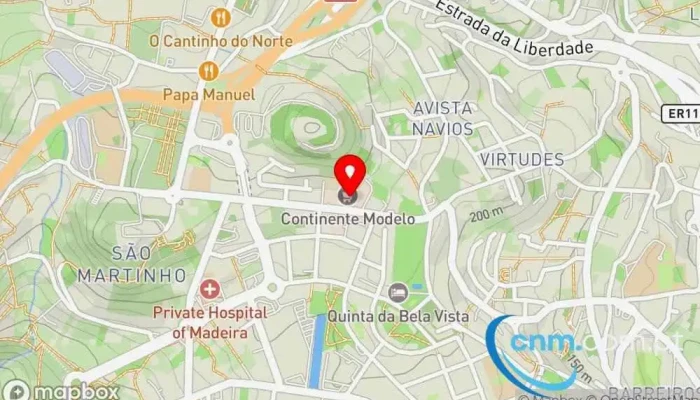 mapa de Ponto CTT Correios em Funchal