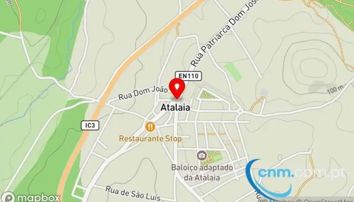 mapa de Ponto CTT Correios em Atalaia