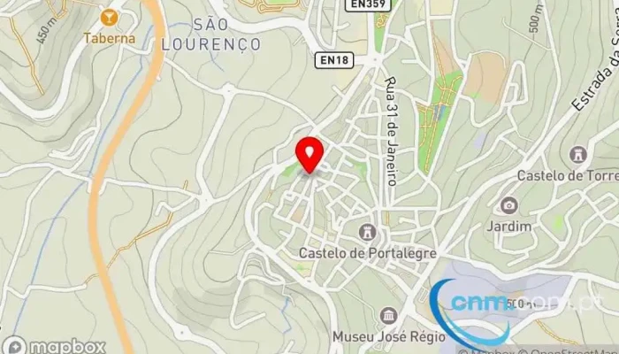 mapa de Ponto CTT Correios em Portalegre