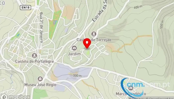 mapa de Ponto CTT Correios em Portalegre
