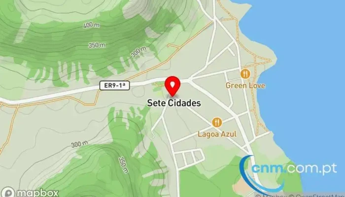 mapa de Ponto CTT Correios em Sete Cidades
