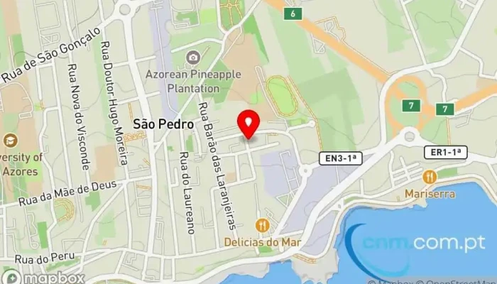 mapa de Ponto CTT Correios em Ponta Delgada