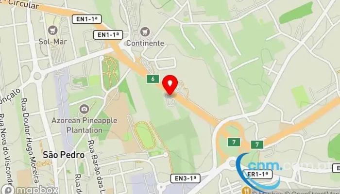 mapa de Ponto CTT Correios em Ponta Delgada