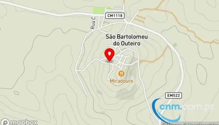 mapa de Ponto CTT Correios em São Bartolomeu do Outeiro