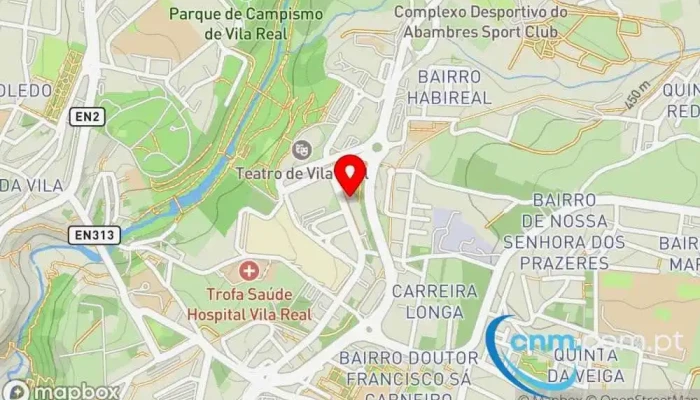 mapa de Ponto CTT Correios em Vila Real