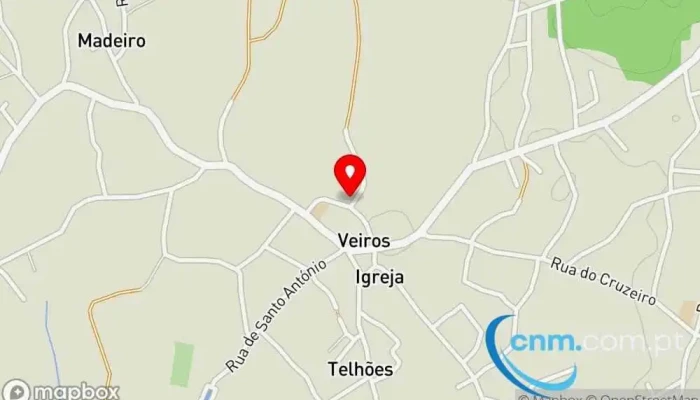 mapa de Ponto CTT Correios em Veiros
