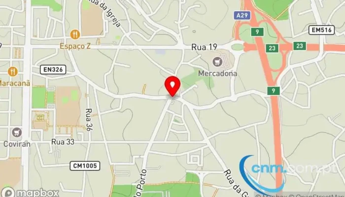 mapa de Ponto CTT Correios em Espinho