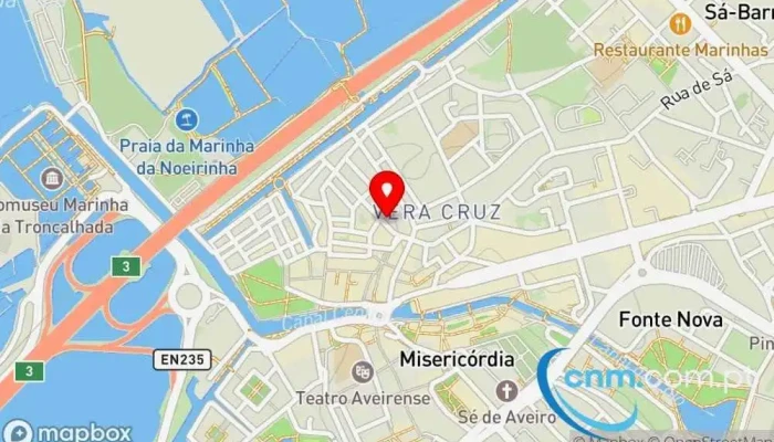 mapa de Ponto CTT Correios em Aveiro