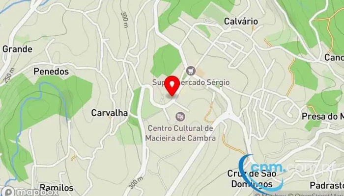 mapa de Ponto CTT Correios, Banco em Vale de Cambra