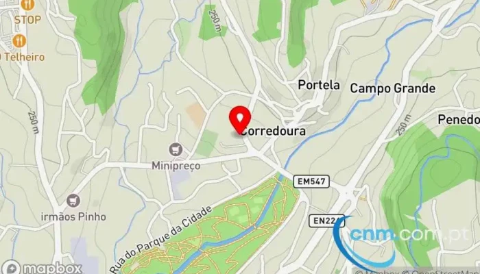 mapa de Ponto CTT Correios em Vale de Cambra