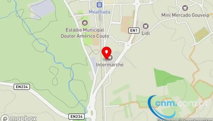 mapa de Ponto CTT Correios em Mealhada