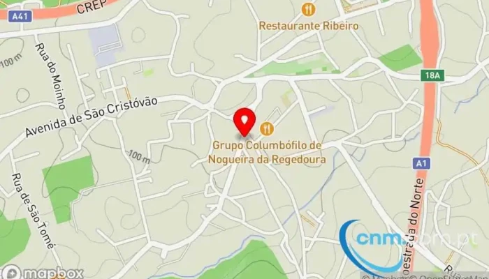 mapa de Ponto CTT Correios em Nogueira da Regedoura