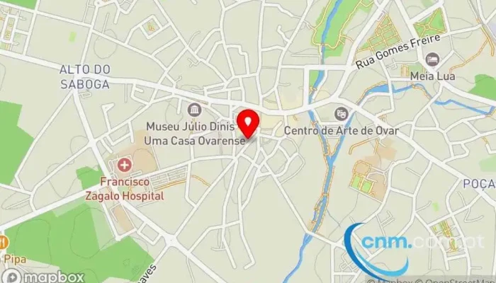 mapa de Ponto CTT Correios em Ovar