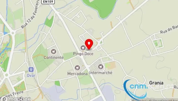 mapa de Ponto CTT Correios em Ovar