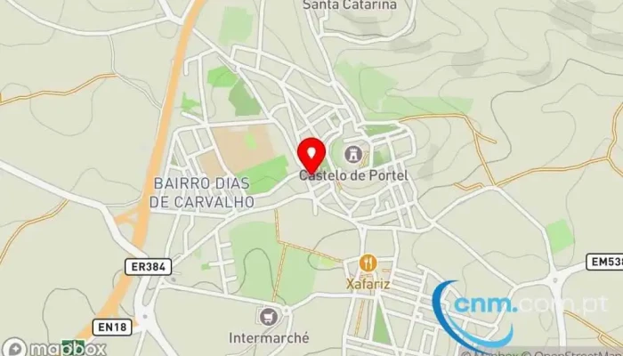 mapa de Ponto CTT Correios em Portel