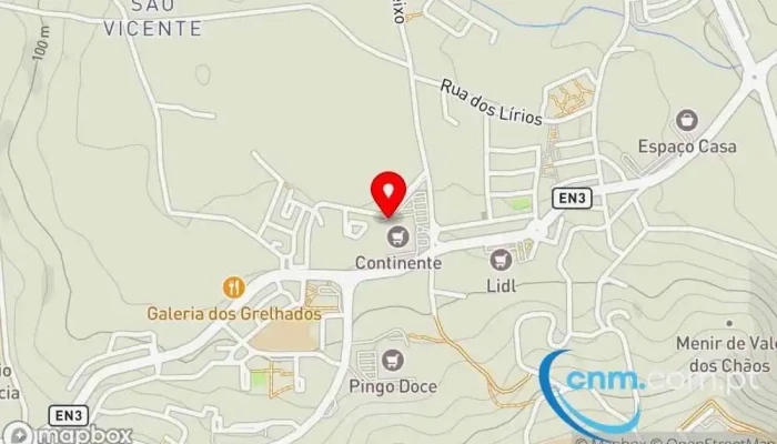 mapa de Ponto CTT Correios em Abrantes