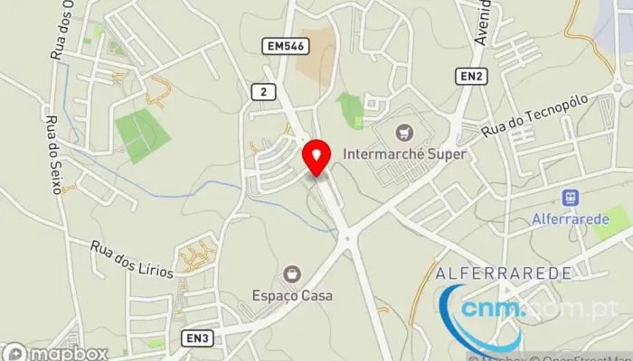 mapa de Ponto CTT Correios em Abrantes