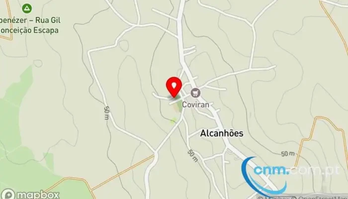 mapa de Ponto CTT Correios em Alcanhões