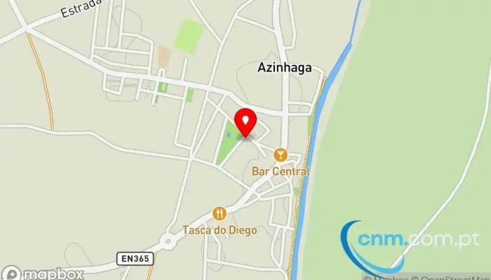 mapa de Ponto CTT Correios em Azinhaga