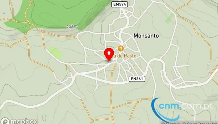 mapa de Ponto CTT Correios em Monsanto