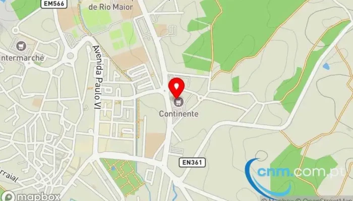mapa de Ponto CTT Correios em Rio Maior