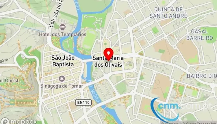 mapa de Ponto CTT Correios em Tomar