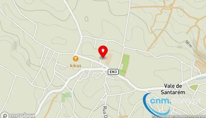 mapa de Ponto CTT Correios em Vale de Santarém