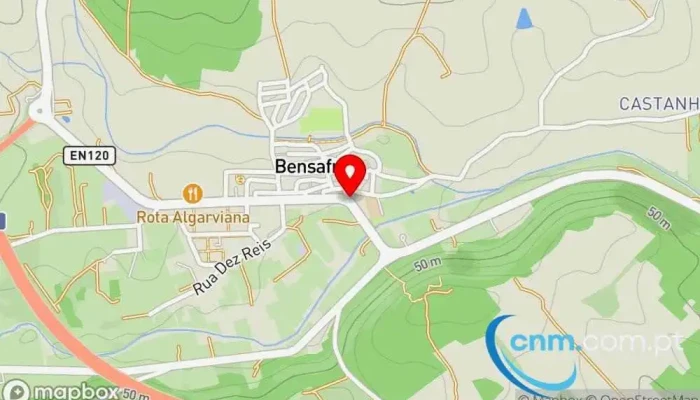 mapa de Ponto CTT Correios em Bensafrim