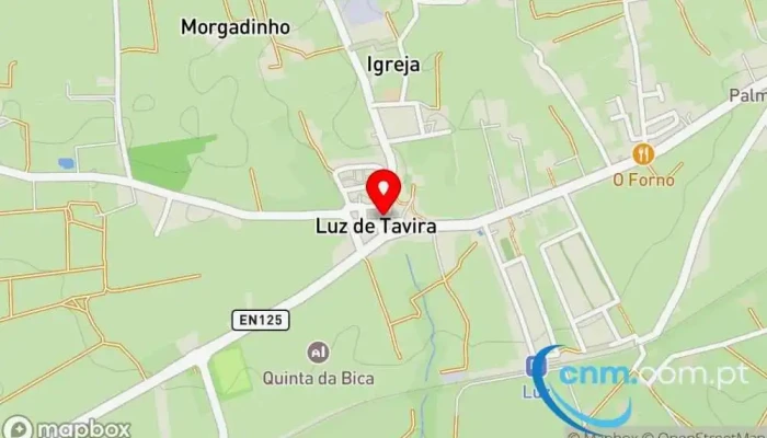 mapa de Ponto CTT Correios em Luz