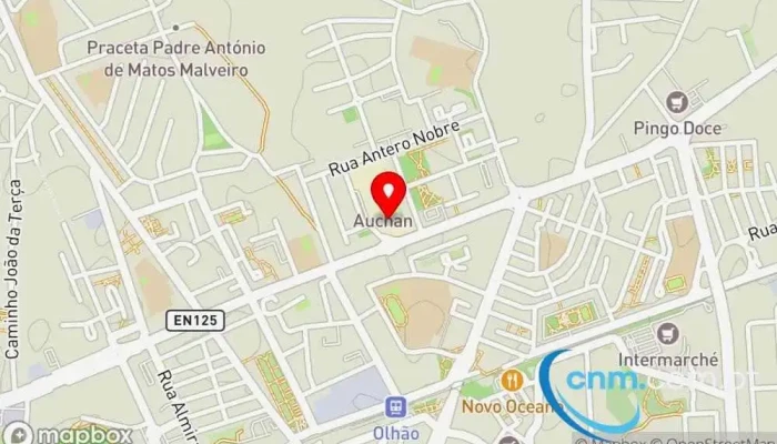mapa de Ponto CTT Correios em Olhão