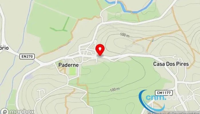 mapa de Ponto CTT Correios em Paderne