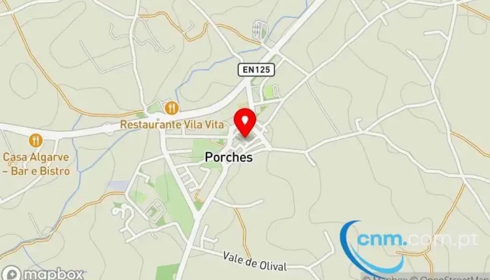 mapa de Ponto CTT Correios em Porches