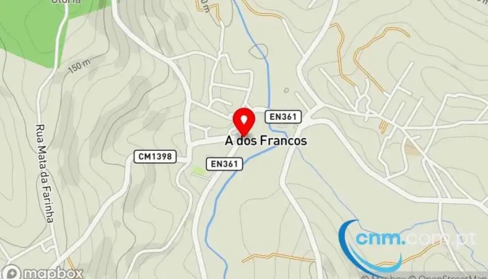 mapa de Ponto CTT Correios em A dos Francos
