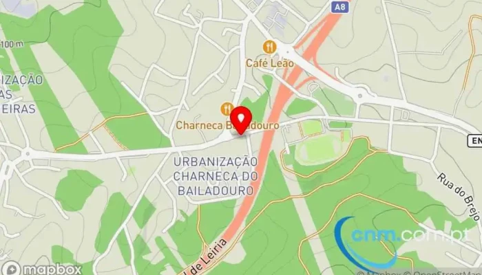 mapa de Ponto CTT Correios em Leiria