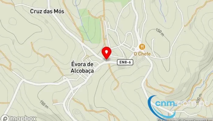 mapa de Ponto CTT Correios em Alcobaça
