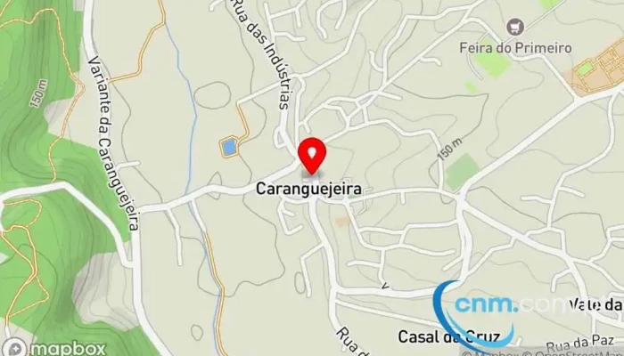mapa de Ponto CTT Correios em Caranguejeira