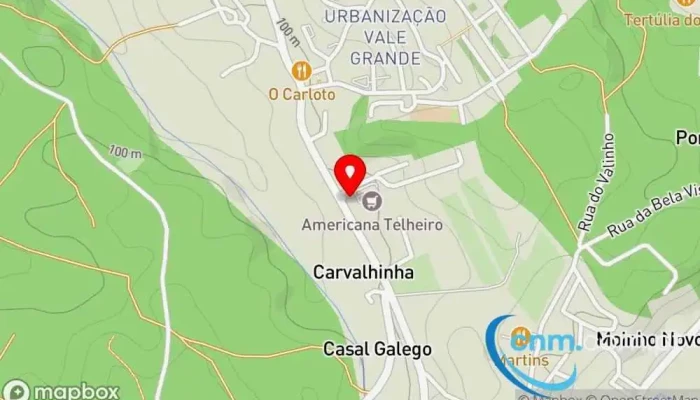 mapa de Ponto CTT Correios em Leiria