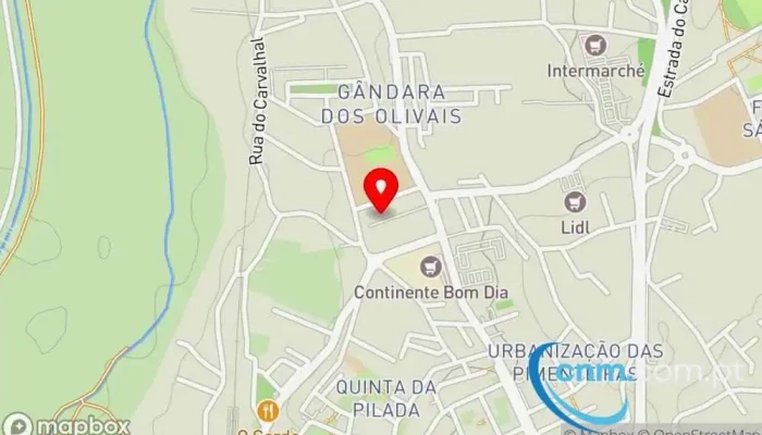 mapa de Ponto CTT Correios em Leiria