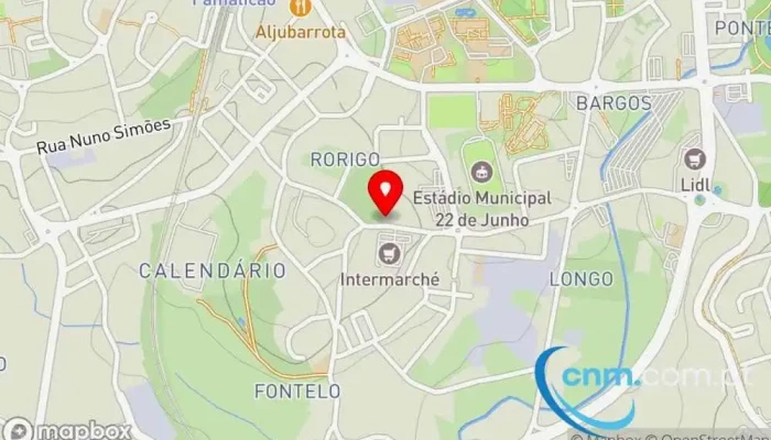 mapa de Ponto CTT Correios em Vila Nova de Famalicão