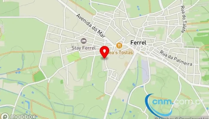 mapa de Ponto CTT Correios em Ferrel