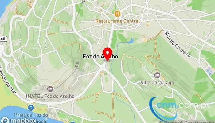 mapa de Ponto CTT Correios em Foz do Arelho