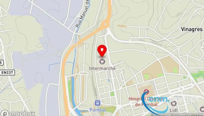 mapa de Ponto CTT Correios em Pombal